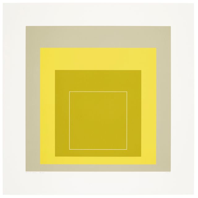 Josef Albers — Квадрат белой линии XVII, из квадратов белой линии