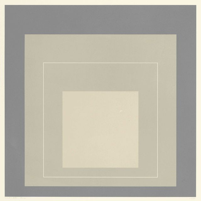 Josef Albers — WLS XIV, из белых линейных квадратов (серия II)