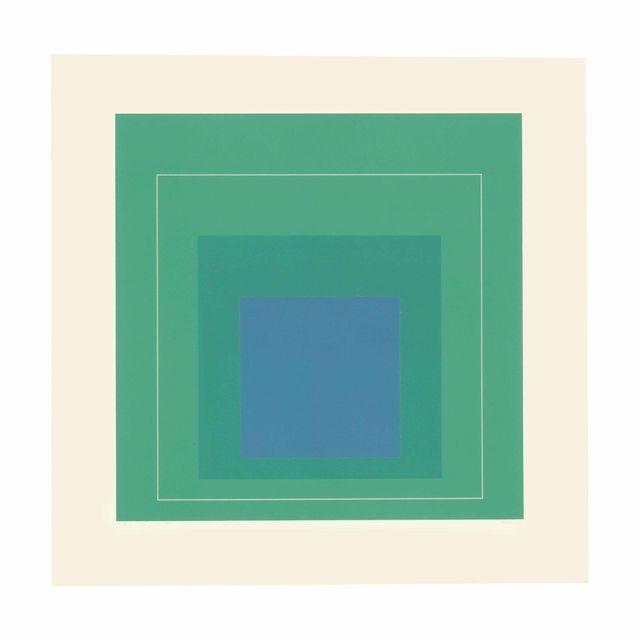 Josef Albers — WSL - III, из белых линейчатых квадратов (серия I)