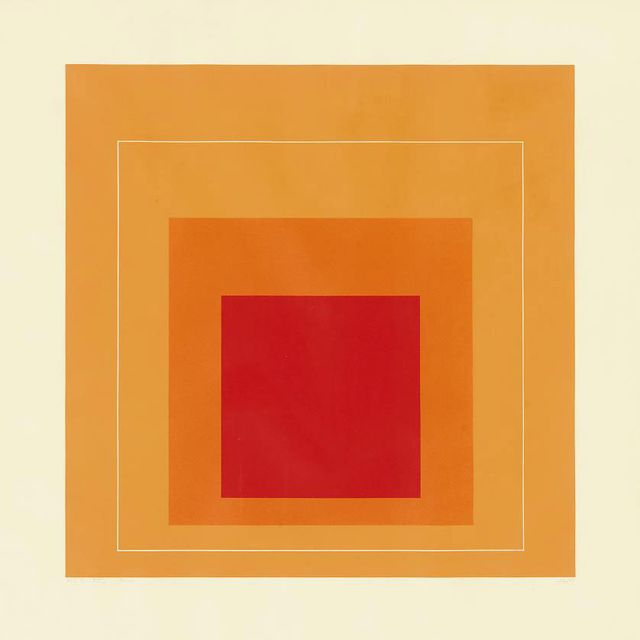 Josef Albers — Квадрат XII с белой линией
