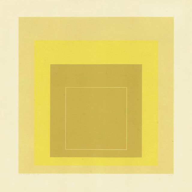 Josef Albers — Белые линейные квадраты XVII