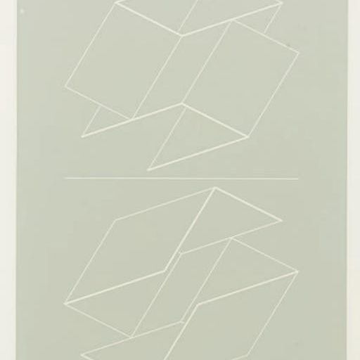 Josef Albers — Белое тиснение на сером: Три пластины (D. 204.6, 7 и 10)