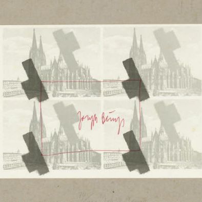 Joseph Beuys — Разрезанный пополам войлочный крест на одеколоне (Sch. 231)