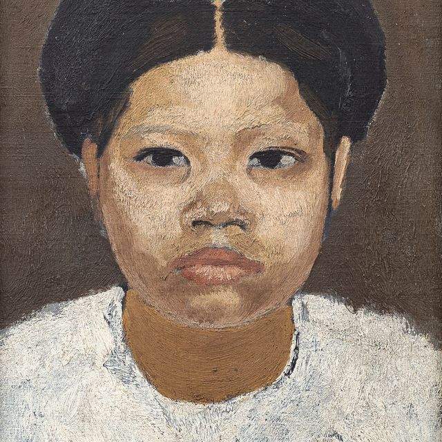 Joseph Inguimberty — Portrait d'une jeune indochinoise (Портрет молодой индокитайской девушки)
