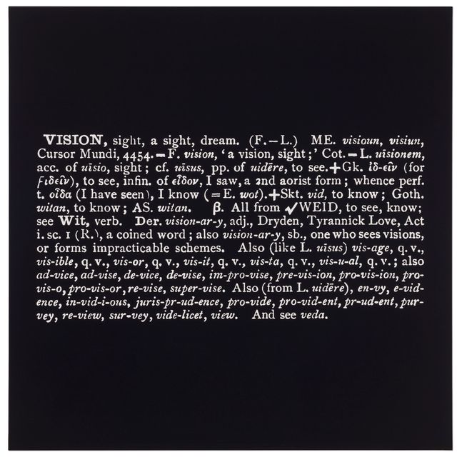 Joseph Kosuth — "Под названием (Искусство как идея как замысел) [Видение]"