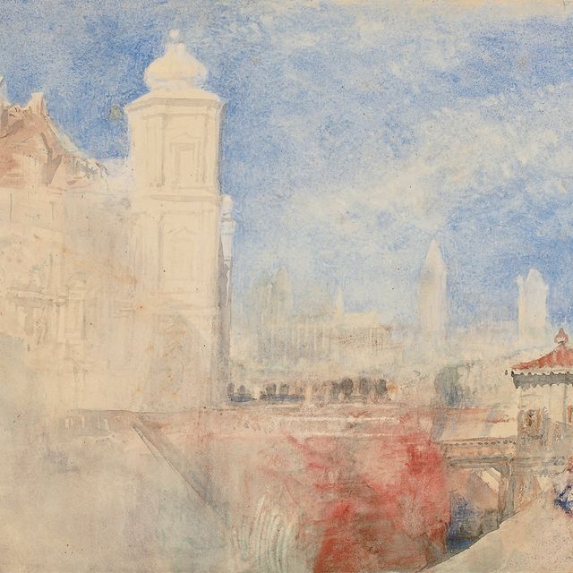 Joseph Mallord William Turner — Дворец Турн-и-Таксис с Обермюнстером вдалеке, Регенсбург, Германия