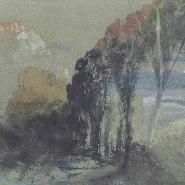 Joseph Mallord William Turner — Танкарвиль, Нормандия: тополиная аллея