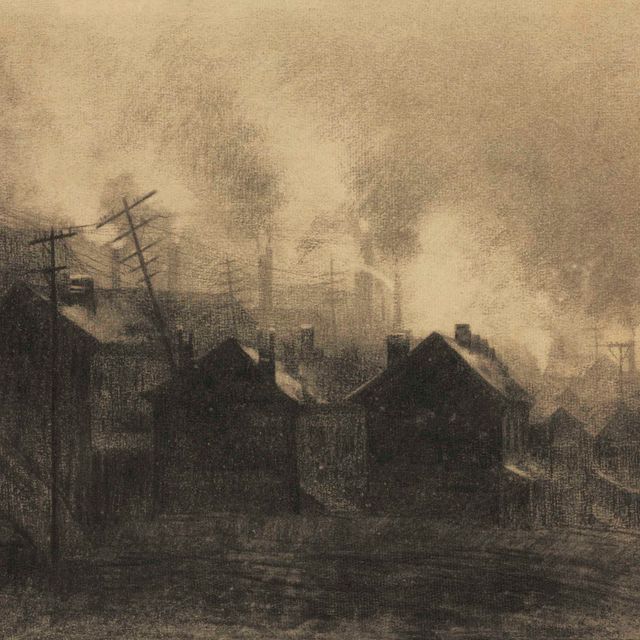Joseph Stella — Пейнтерс-Роу в том виде, в каком она была весной 1908 года (Питтсбург)