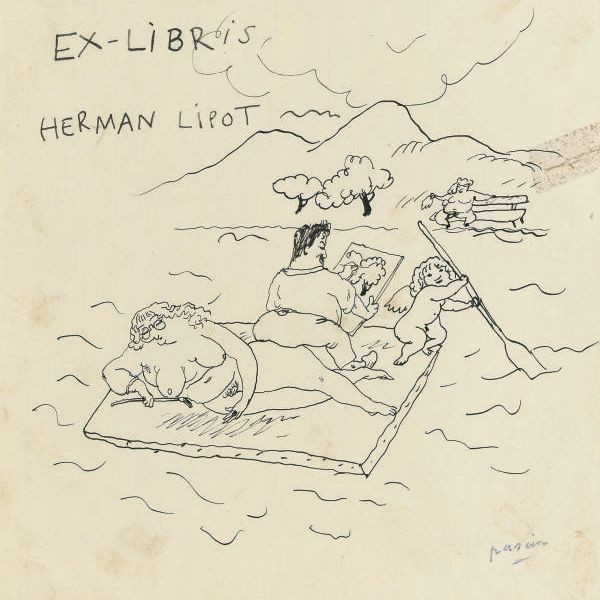 Jules Pascin — Дизайн экслибриса для Германа Липота