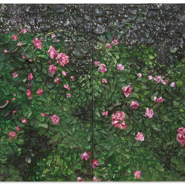 Julian Schnabel — Картина с розами (рядом с могилой Ван Гога) X