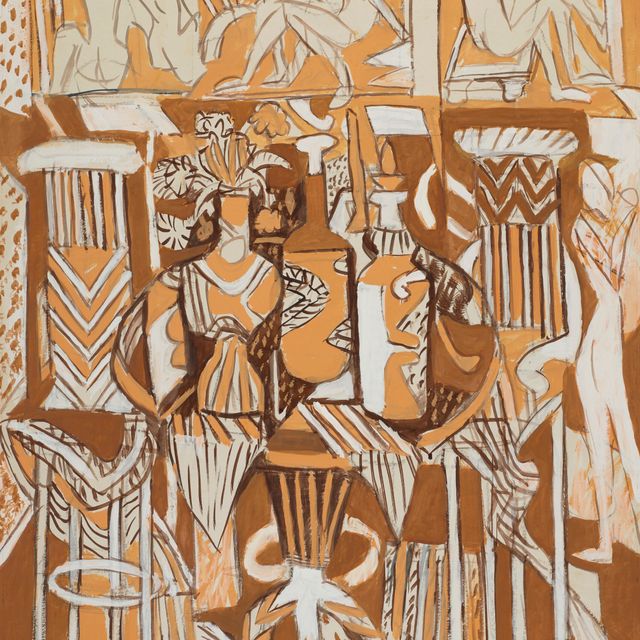 K. G. Subramanyan — Натюрморт в интерьере