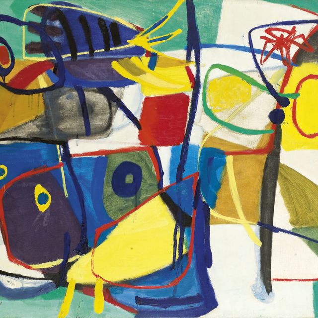 Karel Appel — Два очага среди цветов