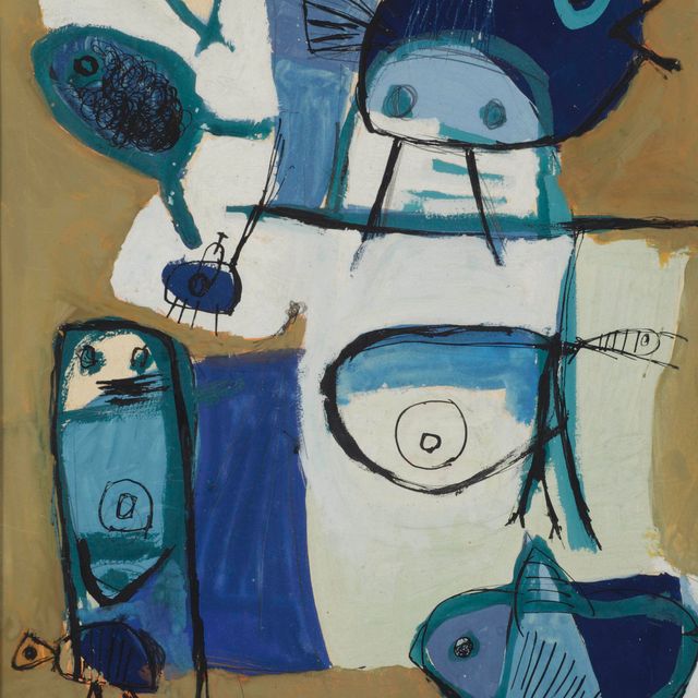 Karel Appel — Фигура и птицы