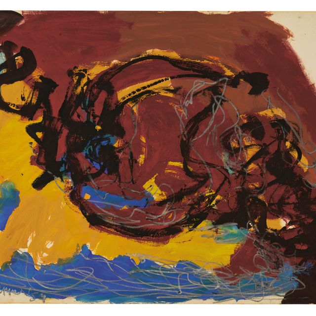 Karel Appel — Красные животные на желтом пляже