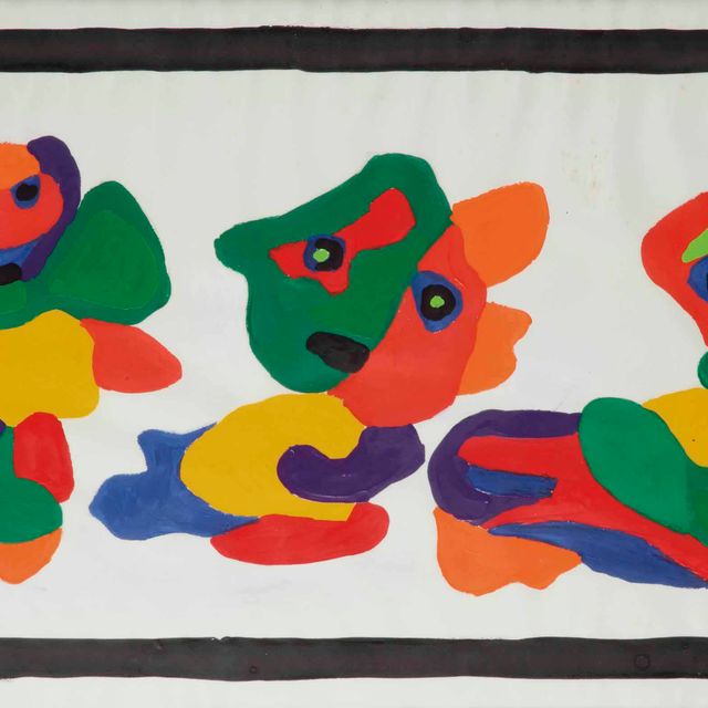 Karel Appel — Дизайн гобелена "Три фигуры"