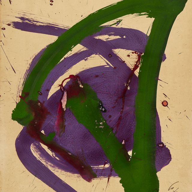 Kazuo Shiraga — Зеленый и фиолетовый