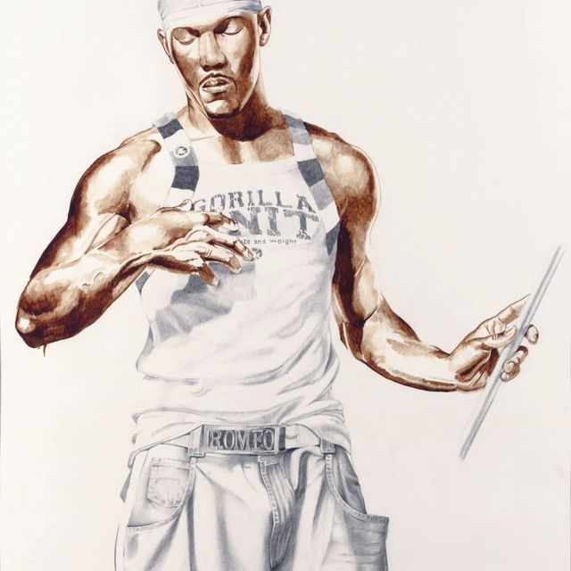 Kehinde Wiley — Святой Иоанн Креститель (по мотивам алтаря Франческо дель Косса в Сан-Петронио)