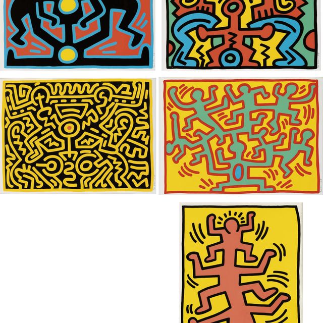 Keith Haring — Растущая серия I-V (L. стр. 88-91)