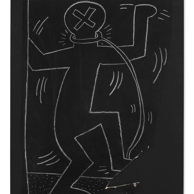 Keith Haring — Без названия (рисунок в метро)