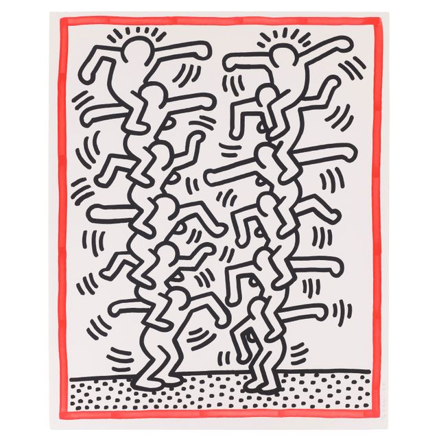Keith Haring — Без названия, с трех литографий