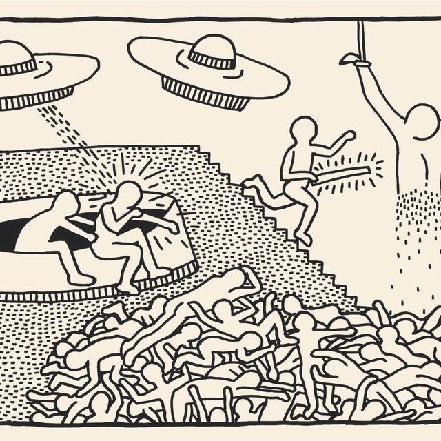 Keith Haring — Чертежи-схемы : одна пластина (Литтман, стр. 176)