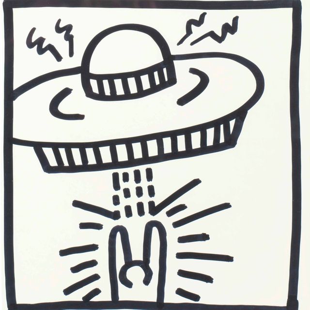 Keith Haring — Без названия (Человек с НЛО)