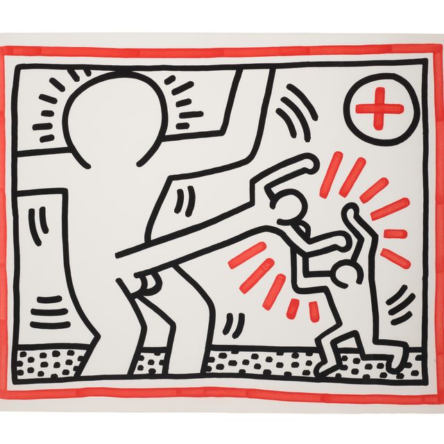 Keith Haring — Три литографии: одна гравюра