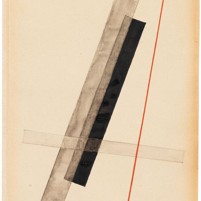 László Moholy-Nagy — Komposition mit farbigen Streifen