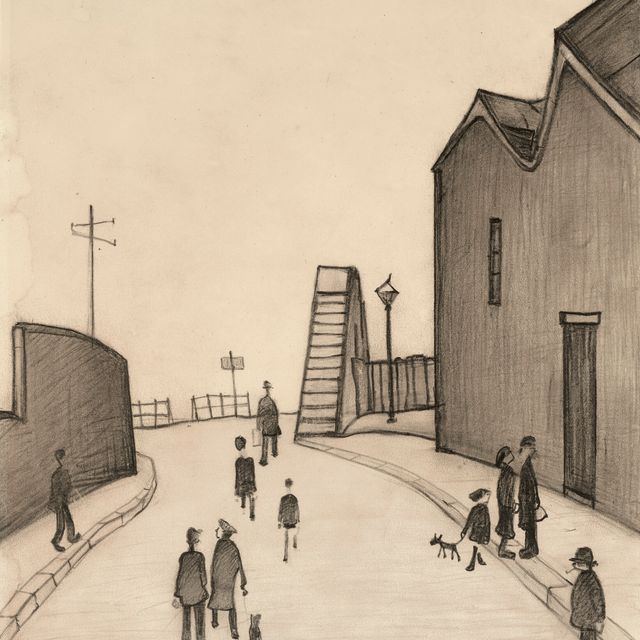 Laurence Stephen Lowry — Footbridge at Droylsden