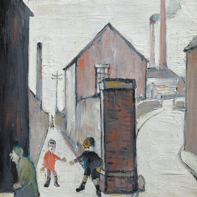 Laurence Stephen Lowry — Small Children at the 'Works', Viaduct Gates