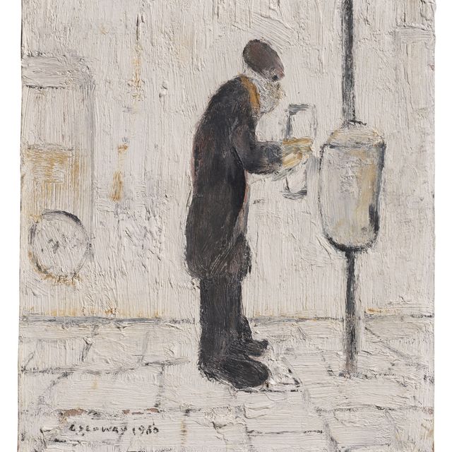 Laurence Stephen Lowry — Man Searching a Dustbin