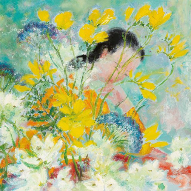 Le Pho — Femme aux Fleurs Jaune (Женщина с желтыми цветами)