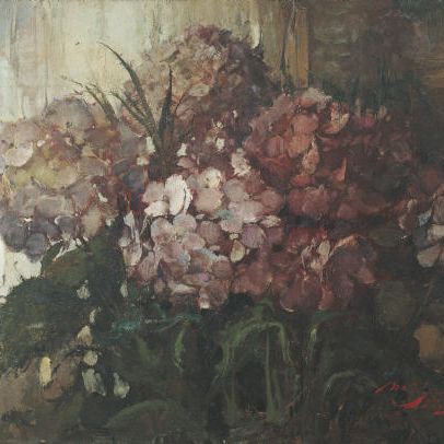 Lee Fong — Натюрморт с гортензиями