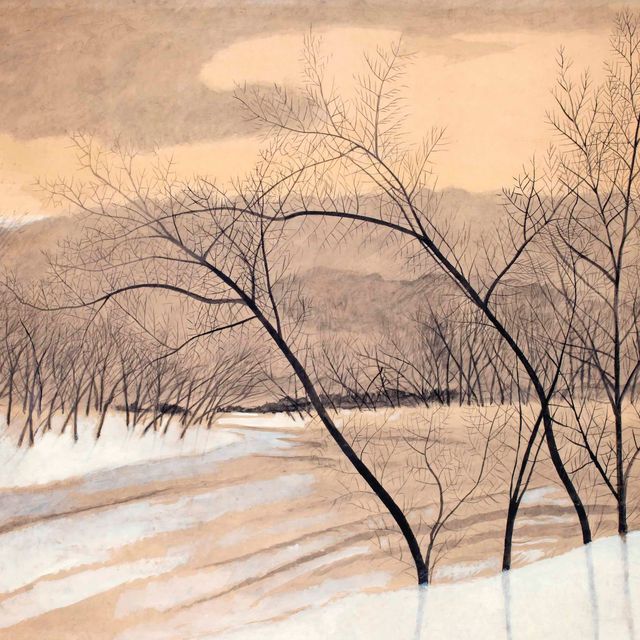 Leon Spilliaert — Деревья в зимнем пейзаже