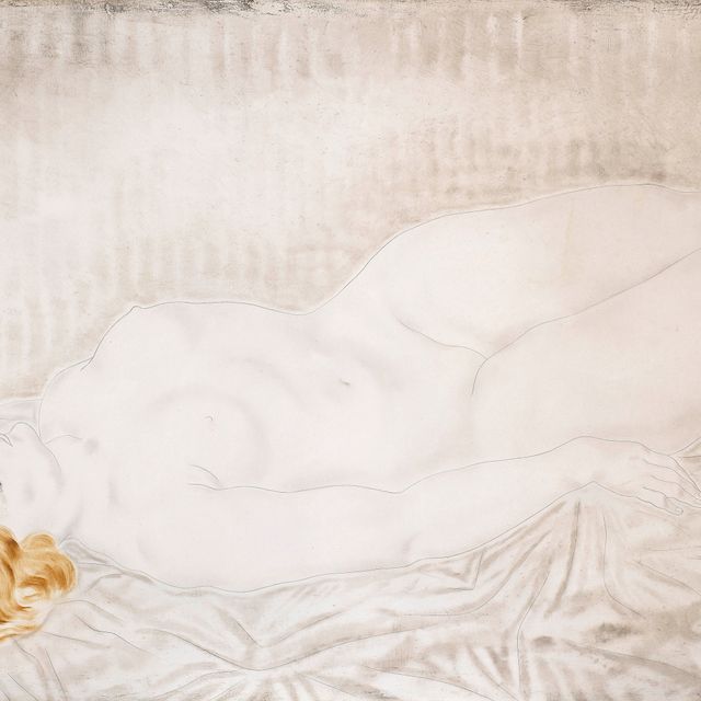 Léonard Tsuguharu Foujita — ПОРТРЕТ ЮКИ АЛЛОНГЕ (ОБНАЖЕННАЯ ЮКИ, ЛЕЖАЩАЯ НАВЗНИЧЬ)