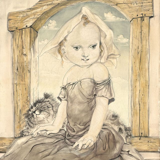 Léonard Tsuguharu Foujita — Портрет молодой девушки в чате