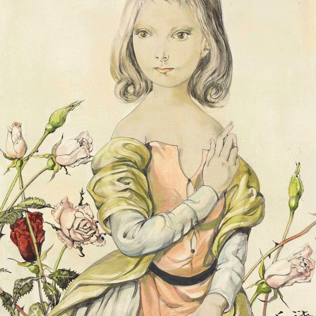 Léonard Tsuguharu Foujita — Молодая девушка с розами