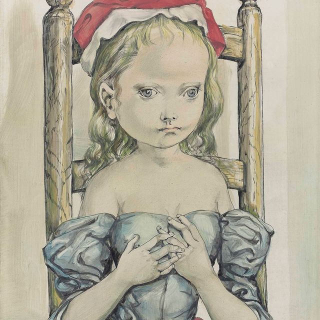 Léonard Tsuguharu Foujita — Молодая девушка с румянами на шляпке