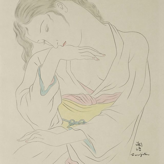 Léonard Tsuguharu Foujita — Задумчивая женщина ("Цветок золотых петушков" )