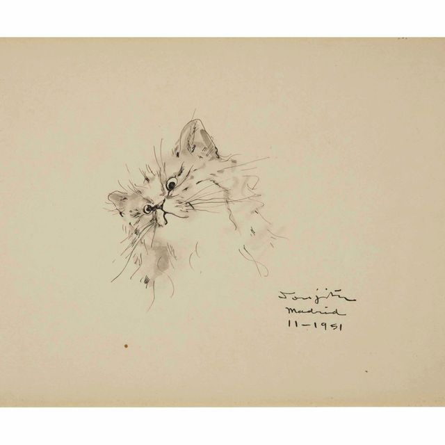 Léonard Tsuguharu Foujita — Голова кошки