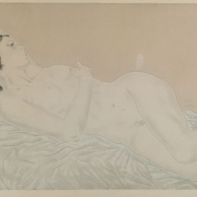 Léonard Tsuguharu Foujita — Женщина Брюн Аллонже (Лежащая обнаженной)