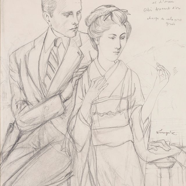 Léonard Tsuguharu Foujita — Без названия ("Мадам Баттерфляй и Пинкертон")