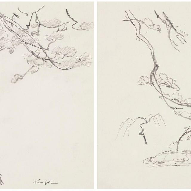 Léonard Tsuguharu Foujita — Без названия (L'arbre); и без названия (La paysage)