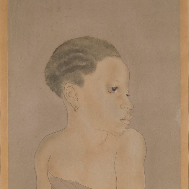 Léonard Tsuguharu Foujita — Молодая африканская девушка - образ юной африканки (из иллюстрированной книги "Юные девушки")