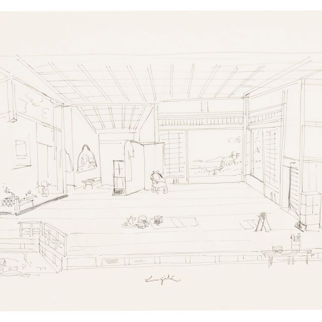 Léonard Tsuguharu Foujita — Без названия (сцена в Лос-Анджелесе)