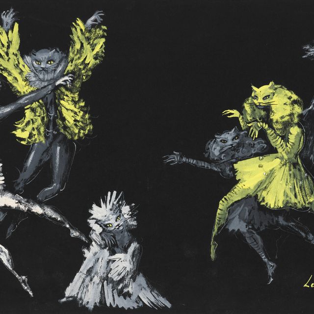 Leonor Fini — Этюд персонажей, макет костюмов для "Ночных девиц"