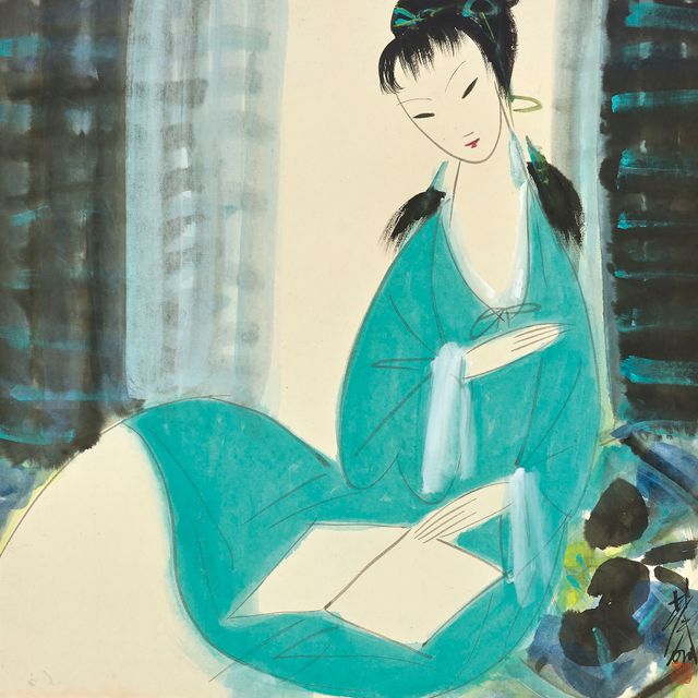 Lin Fengmian — Девушка читает
