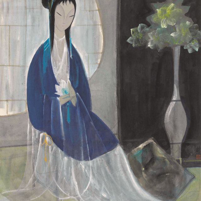 Lin Fengmian — Дама с лотосом