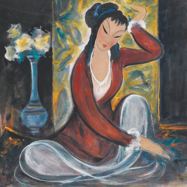 Lin Fengmian — Сидящая дама