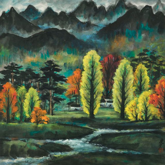 Lin Fengmian — Осенний пейзаж
